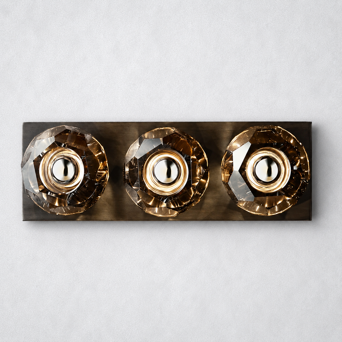 Meridian Smoke Glass Linear Wall Sconce 3-lights