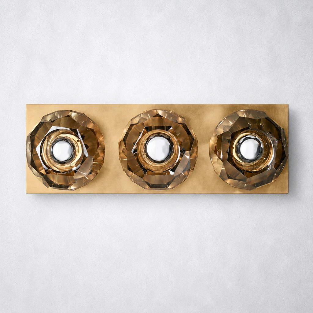 Meridian Smoke Glass Linear Wall Sconce 3-lights