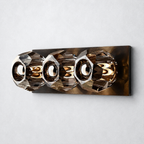 Meridian Smoke Glass Linear Wall Sconce 3-lights