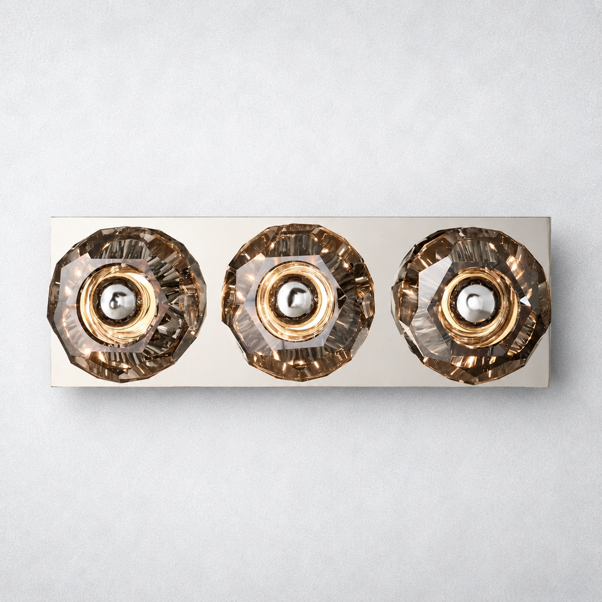 Meridian Smoke Glass Linear Wall Sconce 3-lights