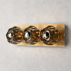 Meridian Smoke Glass Linear Wall Sconce 3-lights