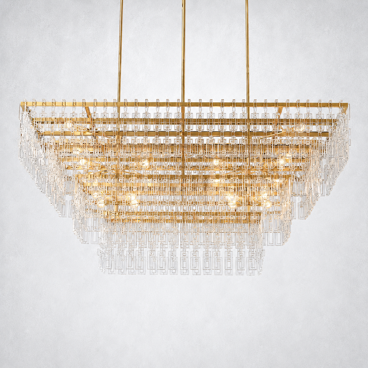 Riviera 4-Tier Rectangle Chandelier 72"