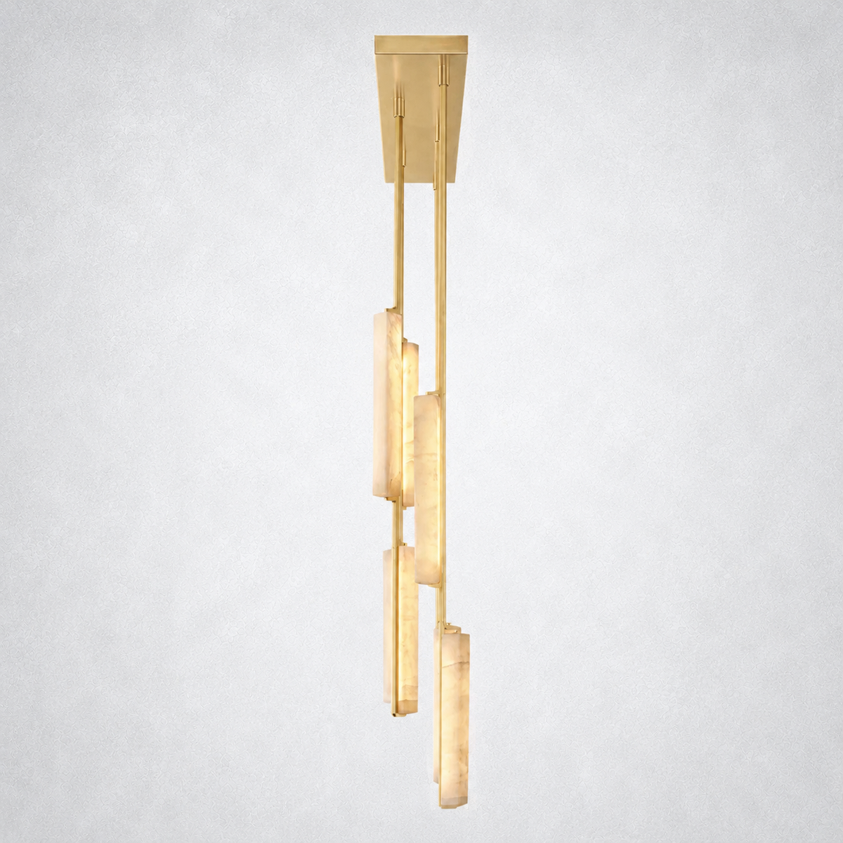 Sterling Alabaster Linear Chandelier 54"