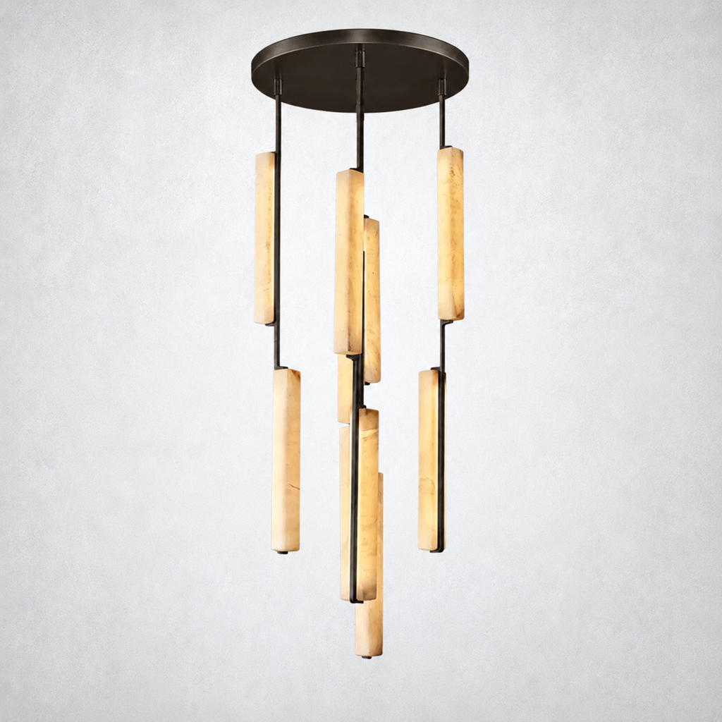 Sterling Alabaster Round Chandelier 24"
