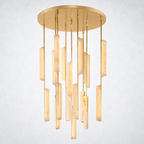 Sterling Alabaster Round Chandelier 40"