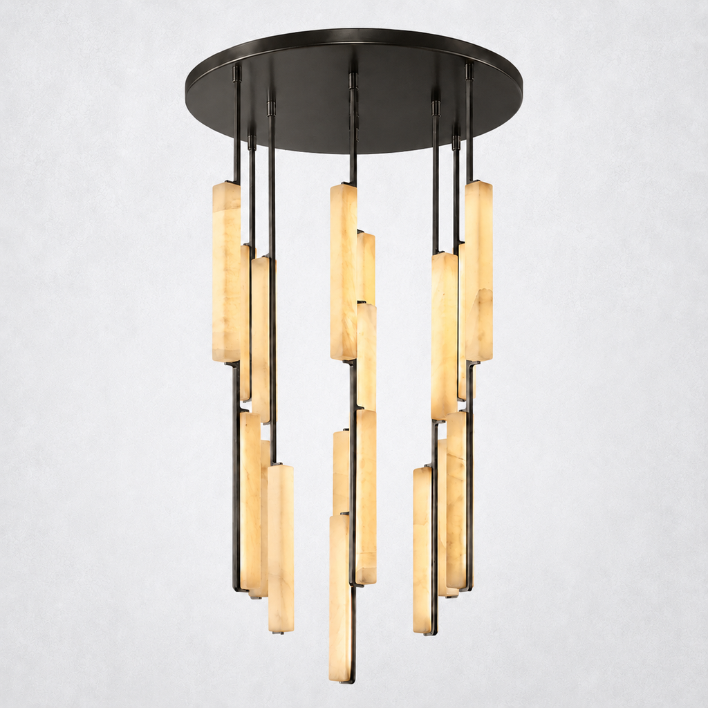 Sterling Alabaster Round Chandelier 40"