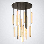 Sterling Alabaster Round Chandelier 40"