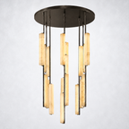 Sterling Alabaster Round Chandelier 40"