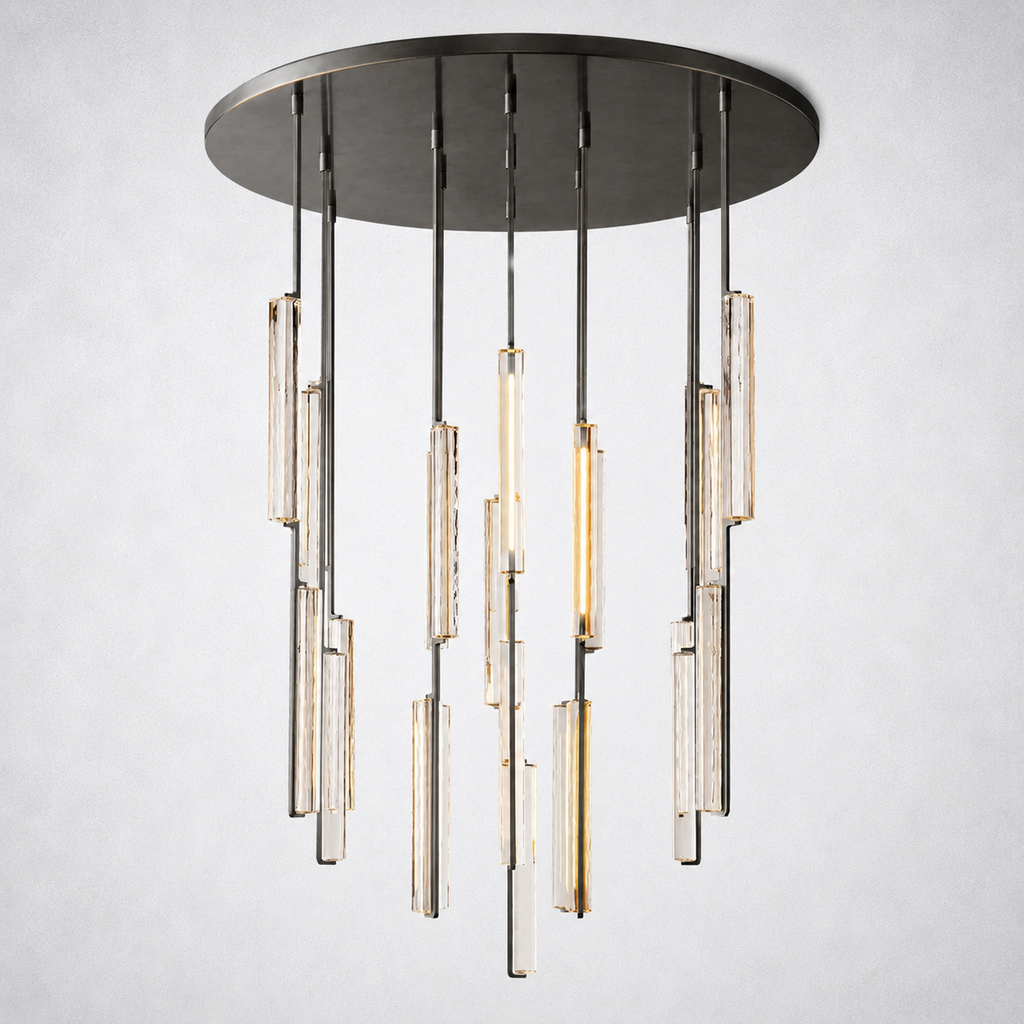 Sterling Round Chandelier 56"