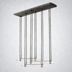Sterling Triple Bar Linear Chandelier