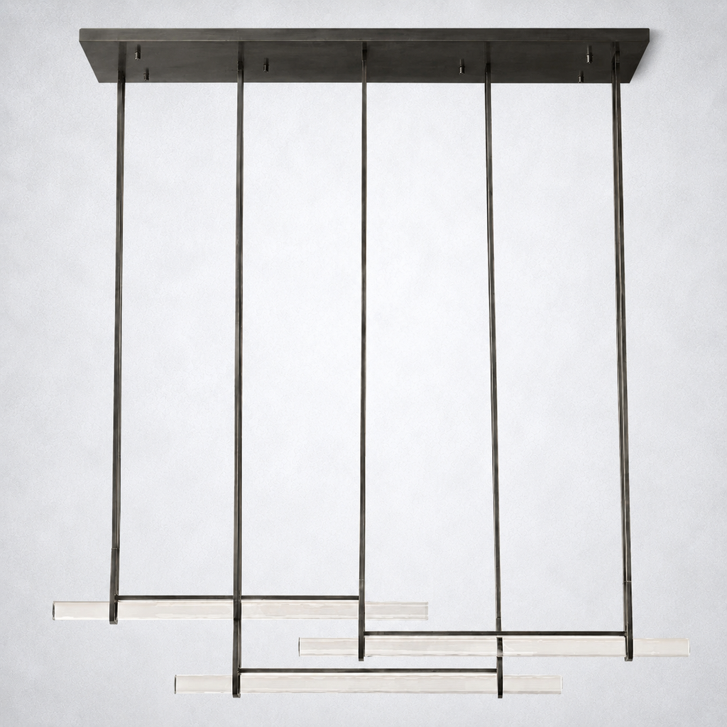 Sterling Triple Bar Linear Chandelier