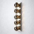 Meridian Smoke Glass Linear Wall Sconce 5-lights