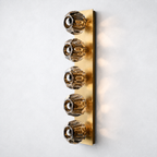 Meridian Smoke Glass Linear Wall Sconce 5-lights