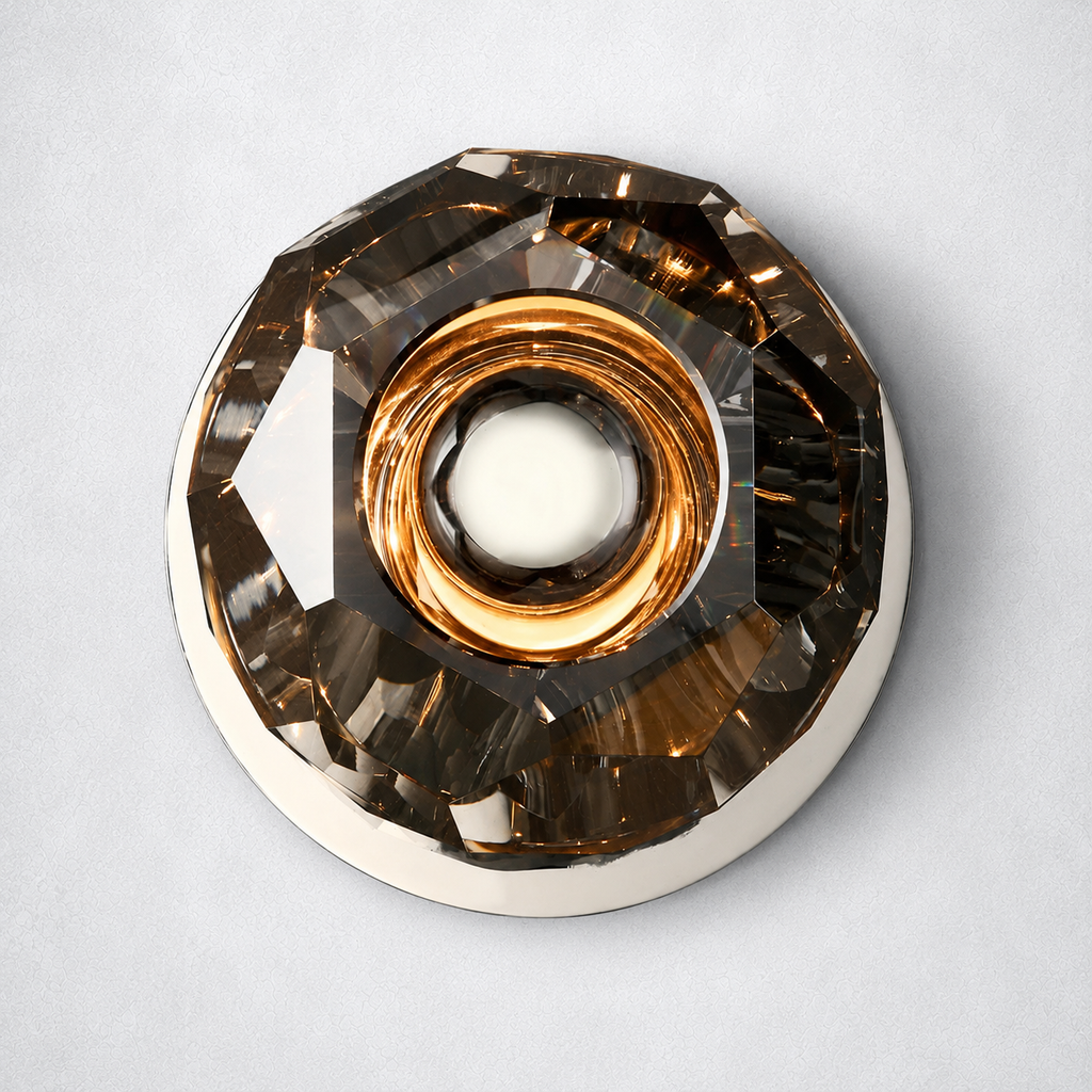 Meridian Smoke Glass Tiny Wall Sconce