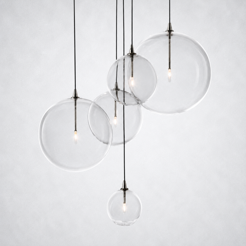 Quintara Glass Globe Cluster Chandelier 24''
