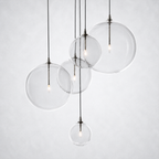 Quintara Glass Globe Cluster Chandelier 24''