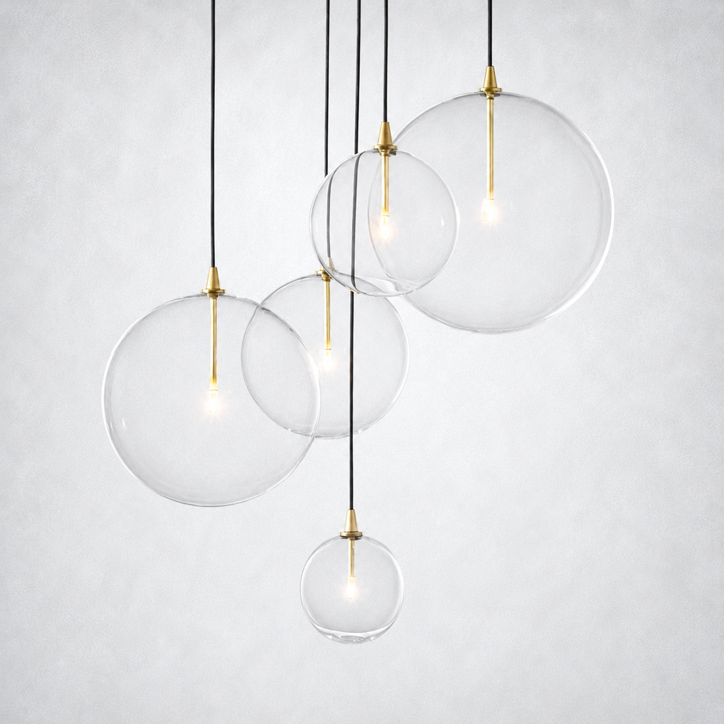 Quintara Glass Globe Cluster Chandelier 24''