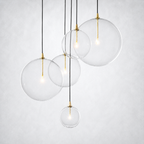 Quintara Glass Globe Cluster Chandelier 24''