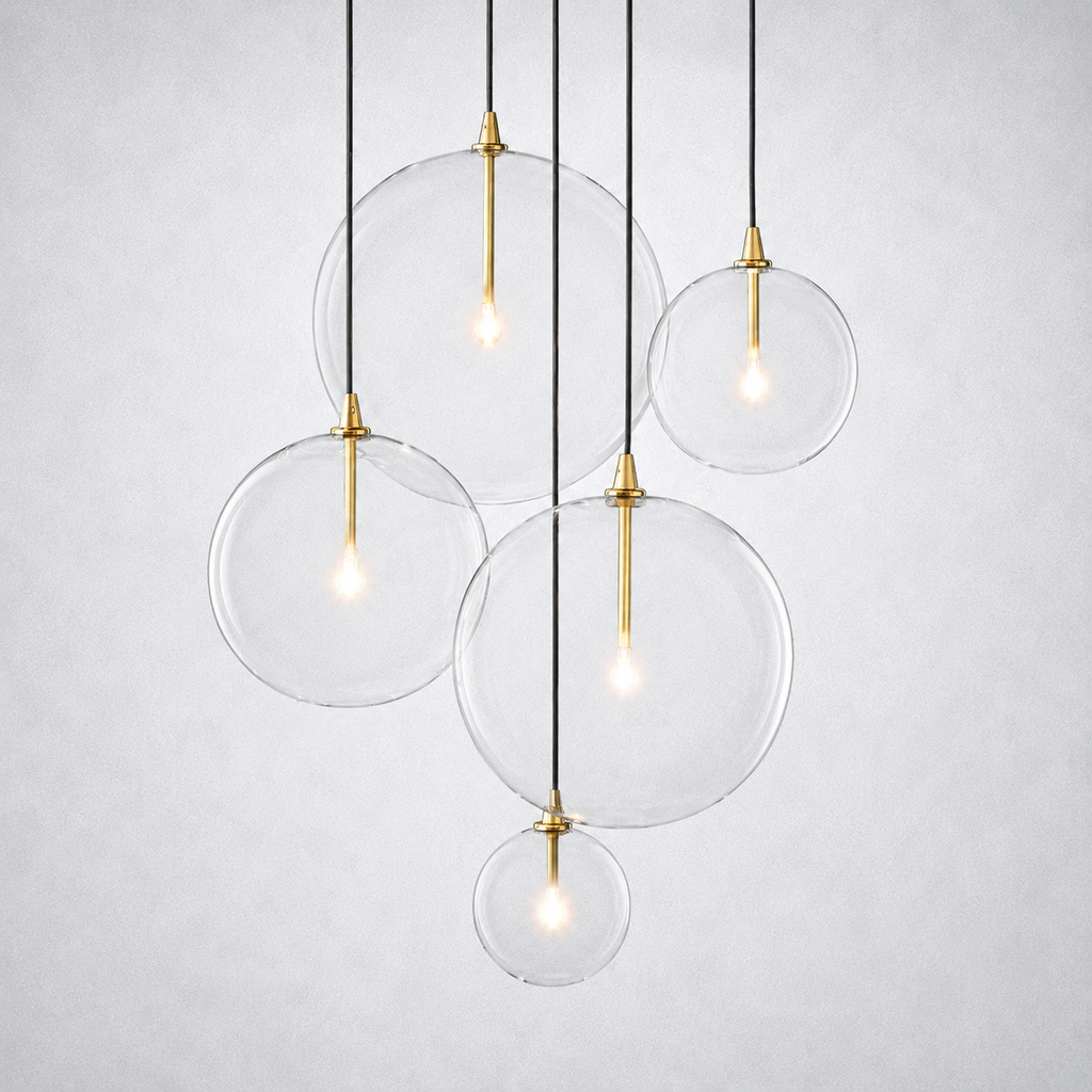 Quintara Glass Globe Cluster Chandelier 24''