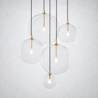 Quintara Glass Globe Cluster Chandelier 24''