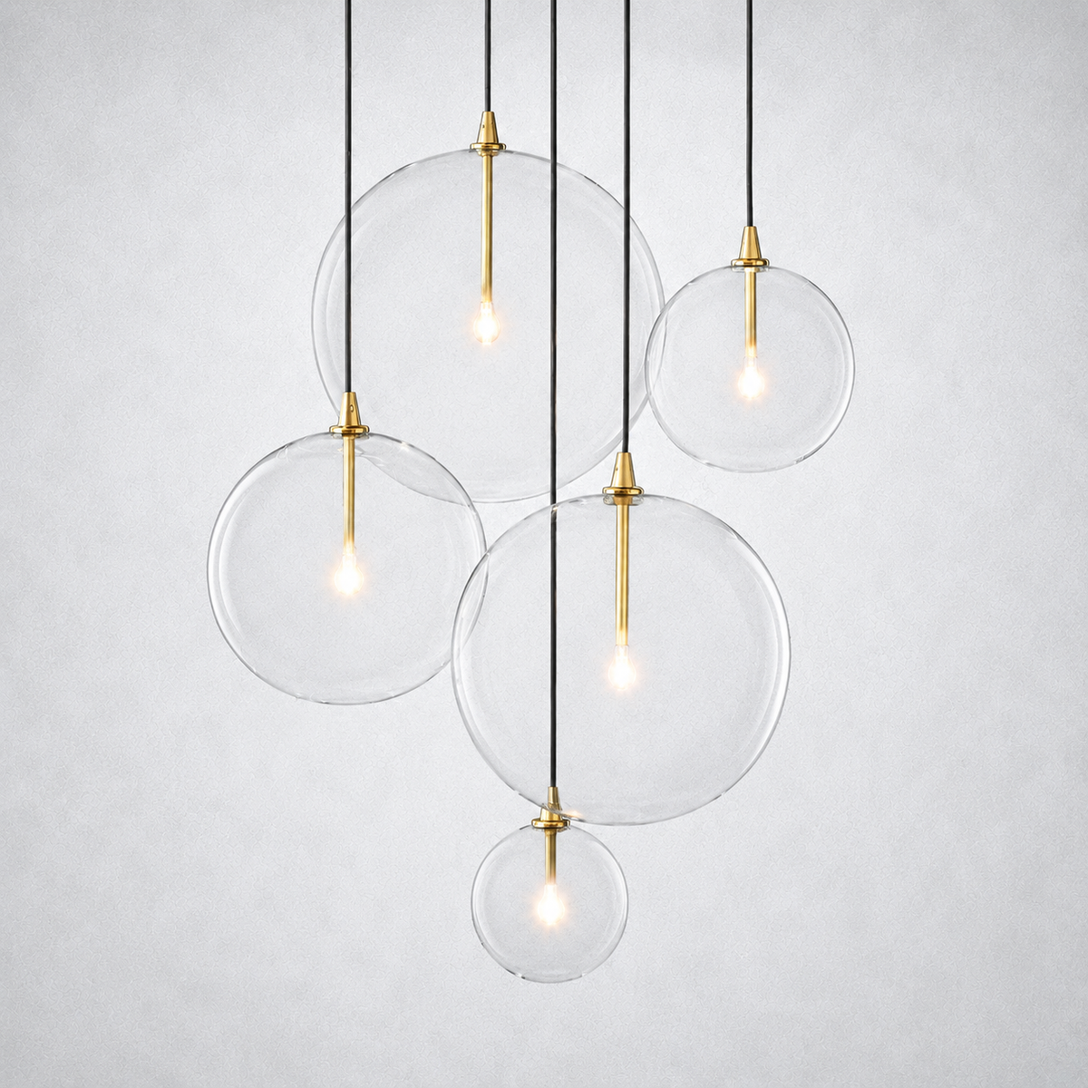Quintara Glass Globe Cluster Chandelier 24''