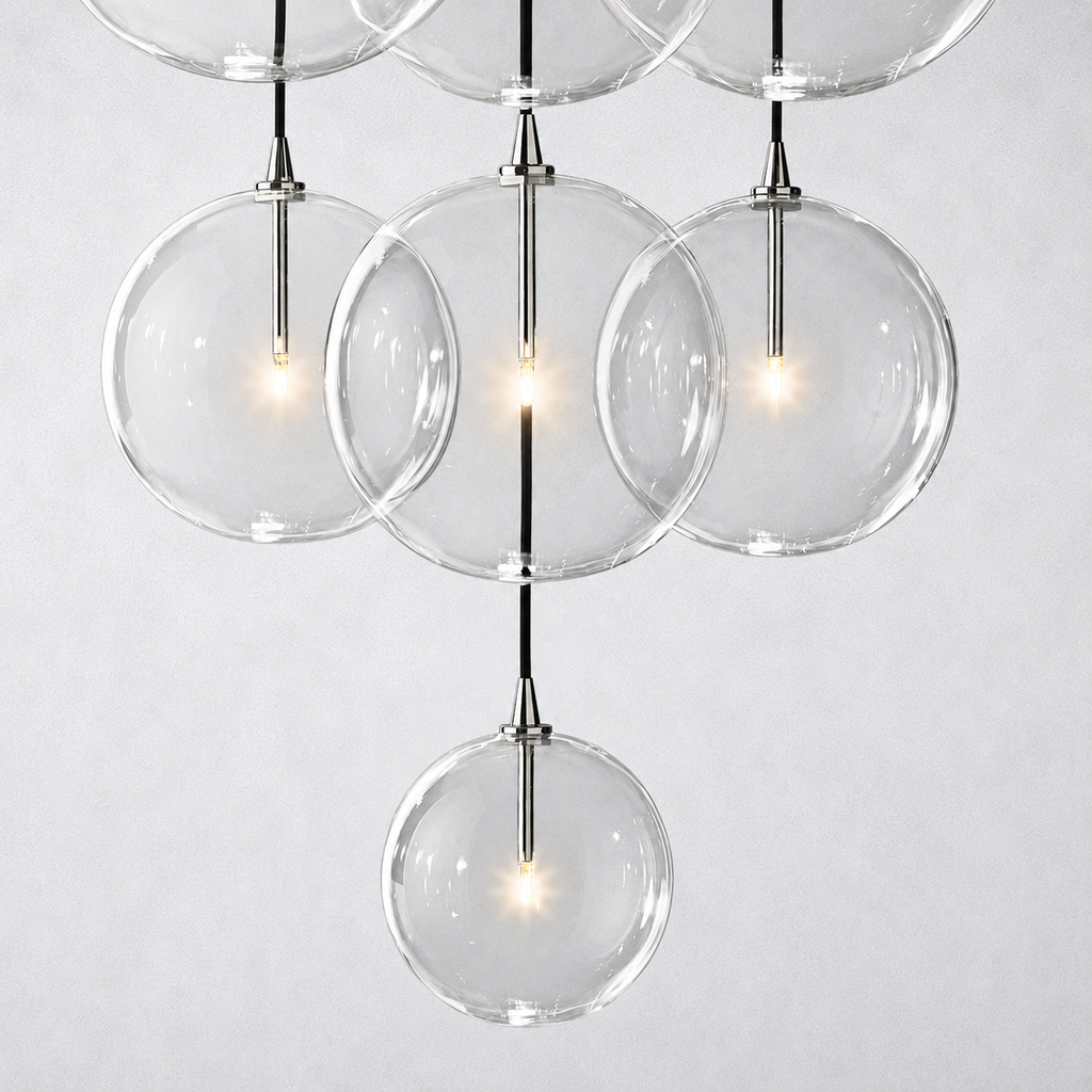 Quintara Glass Globe Cluster Chandelier 44''