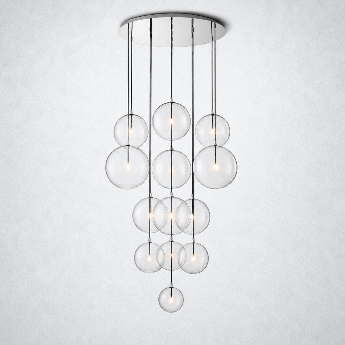 Quintara Glass Globe Cluster Chandelier 44''