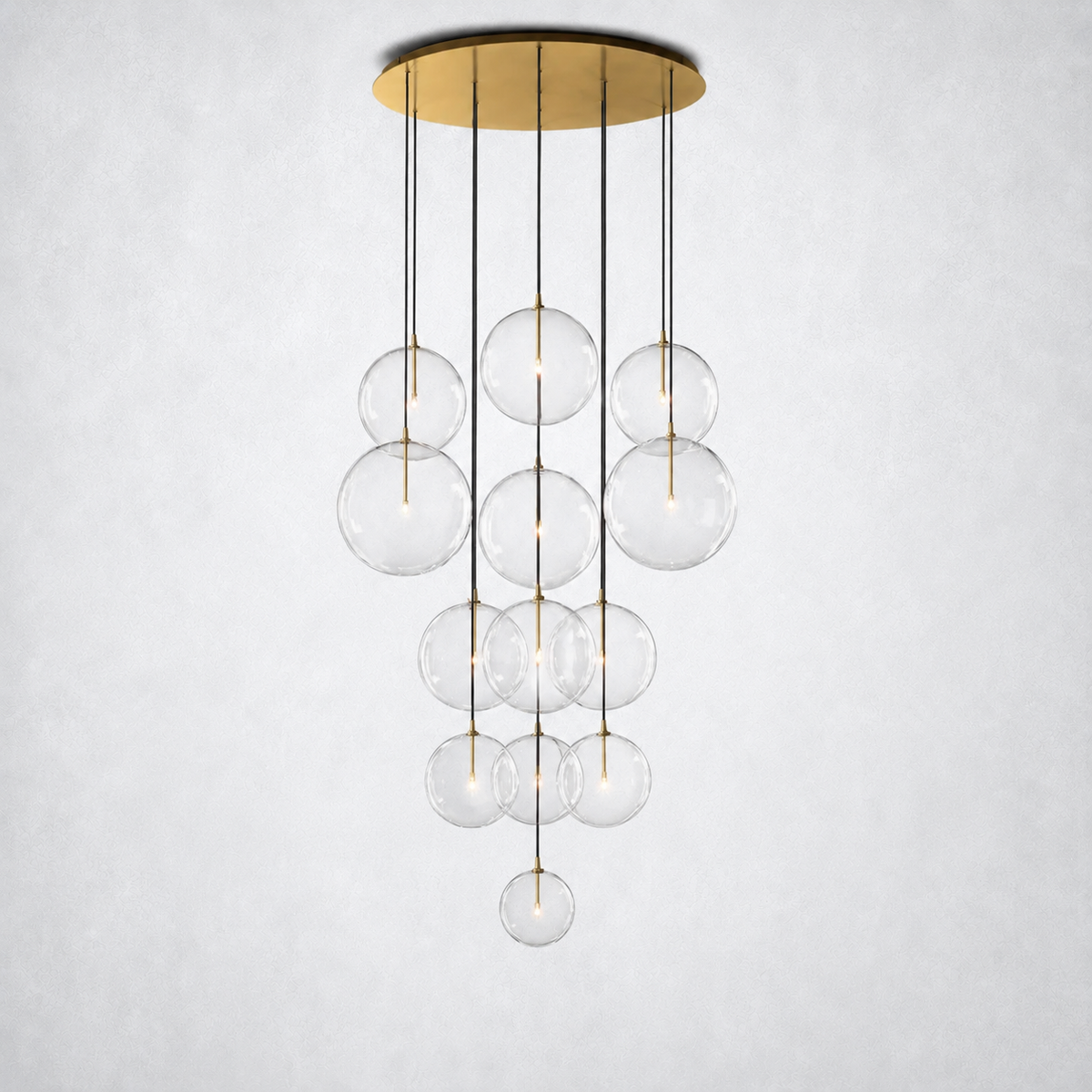 Quintara Glass Globe Cluster Chandelier 44''