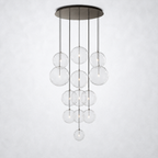 Quintara Glass Globe Cluster Chandelier 44''