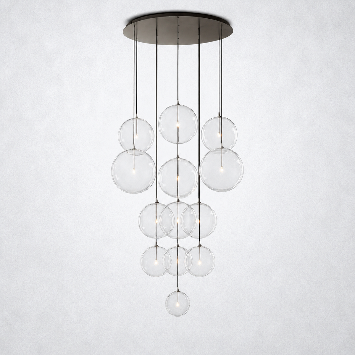 Quintara Glass Globe Cluster Chandelier 44''