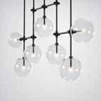 Quintara Glass Globe Linear Chandelier 60''