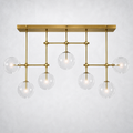 Quintara Glass Globe Linear Chandelier 60''