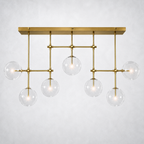 Quintara Glass Globe Linear Chandelier 60''