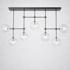 Quintara Glass Globe Linear Chandelier 60''