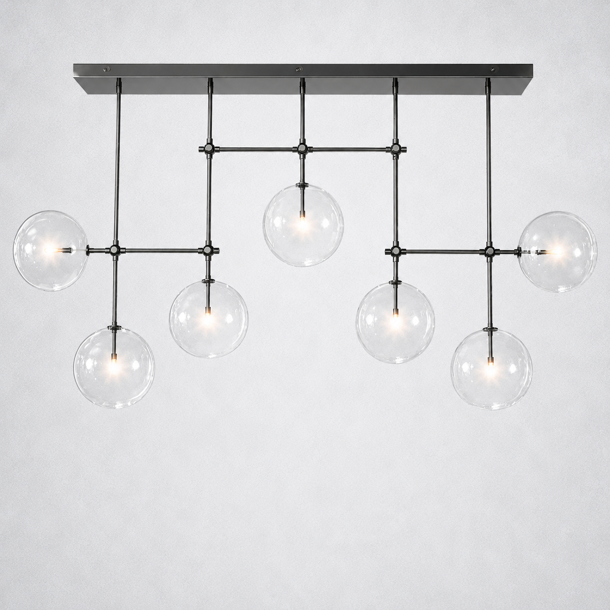 Quintara Glass Globe Linear Chandelier 60''