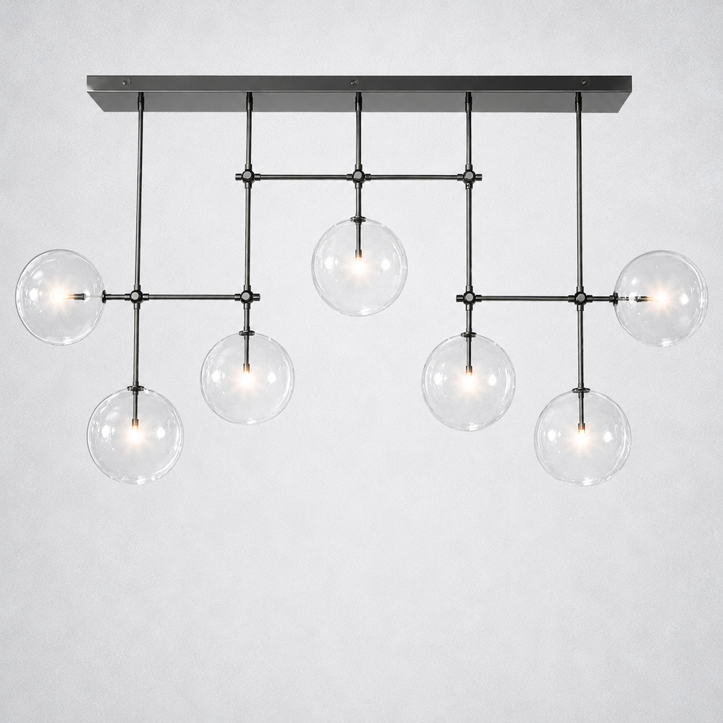 Quintara Glass Globe Linear Chandelier 60''