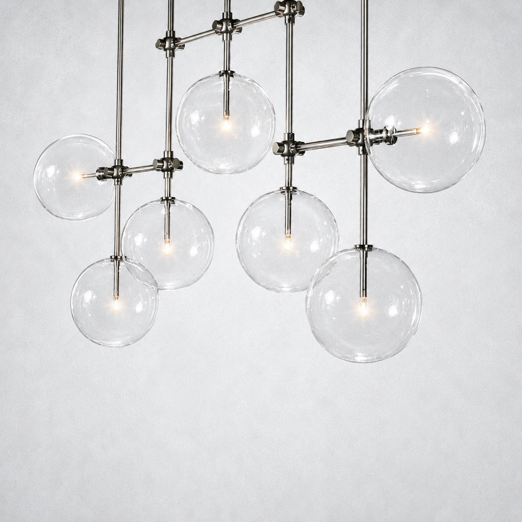 Quintara Glass Globe Linear Chandelier 60''