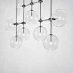 Quintara Glass Globe Linear Chandelier 60''