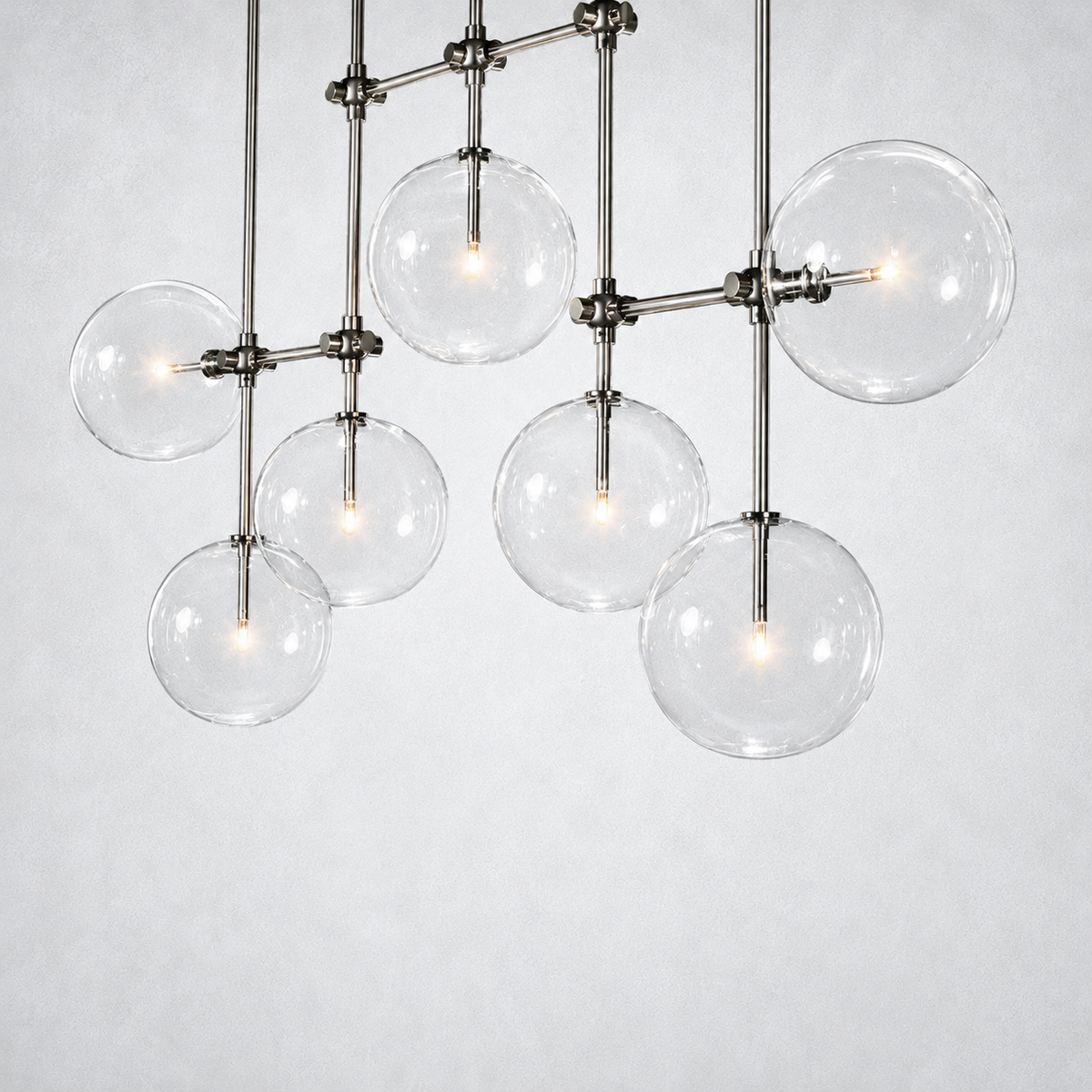 Quintara Glass Globe Linear Chandelier 60''