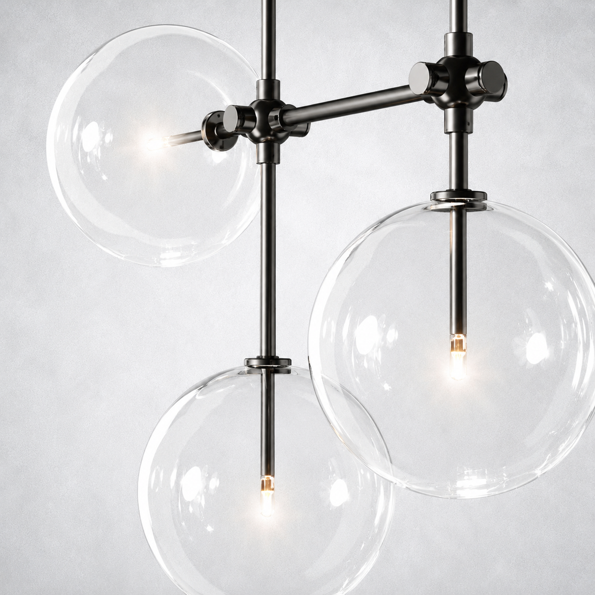 Quintara Glass Globe Linear Chandelier 60''