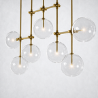 Quintara Glass Globe Linear Chandelier 60''