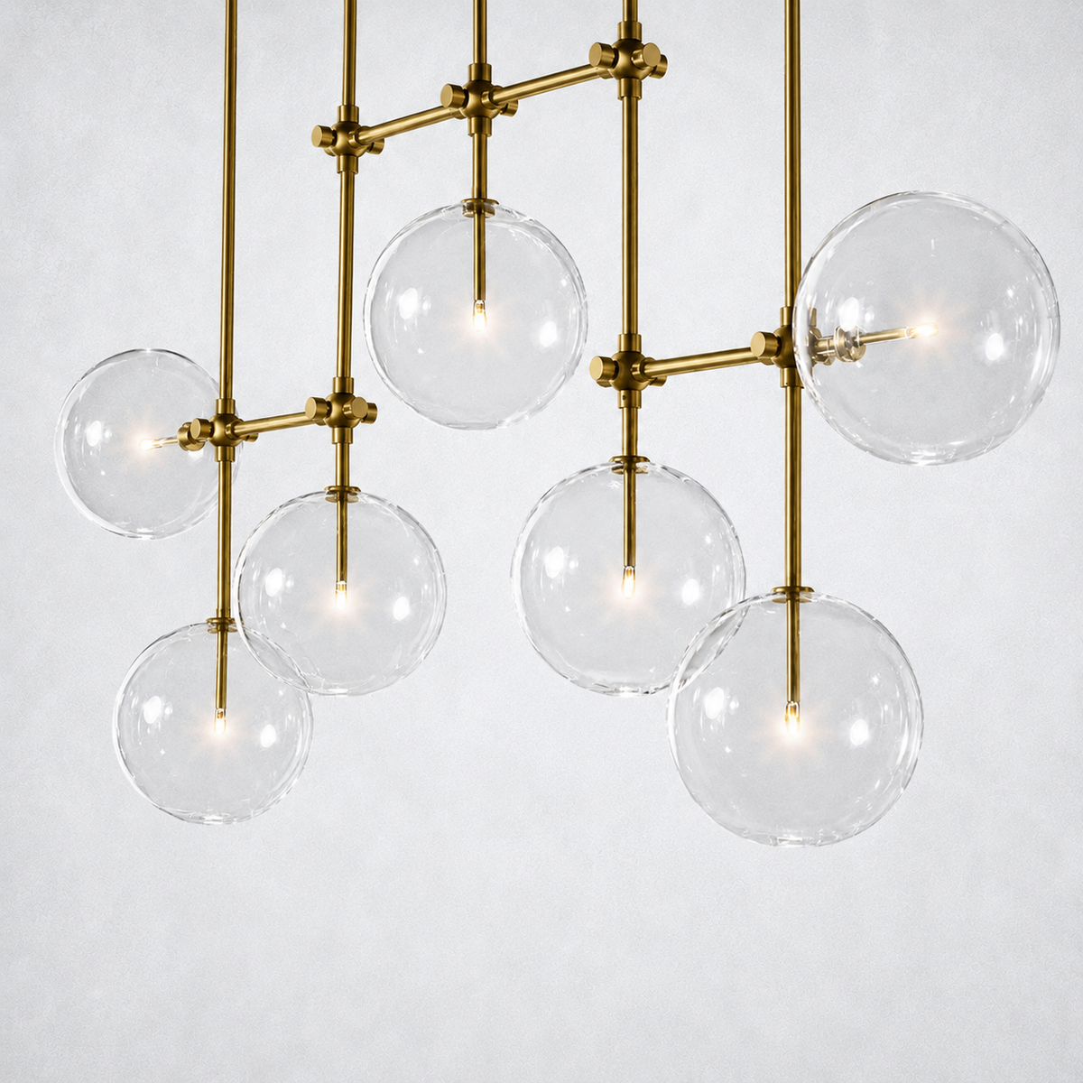 Quintara Glass Globe Linear Chandelier 60''