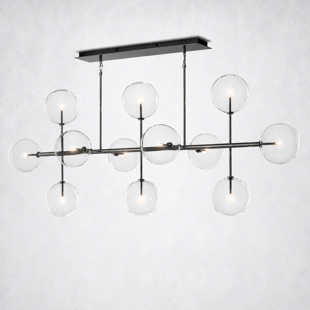 Quintara Glass Globe Linear Chandelier 72''