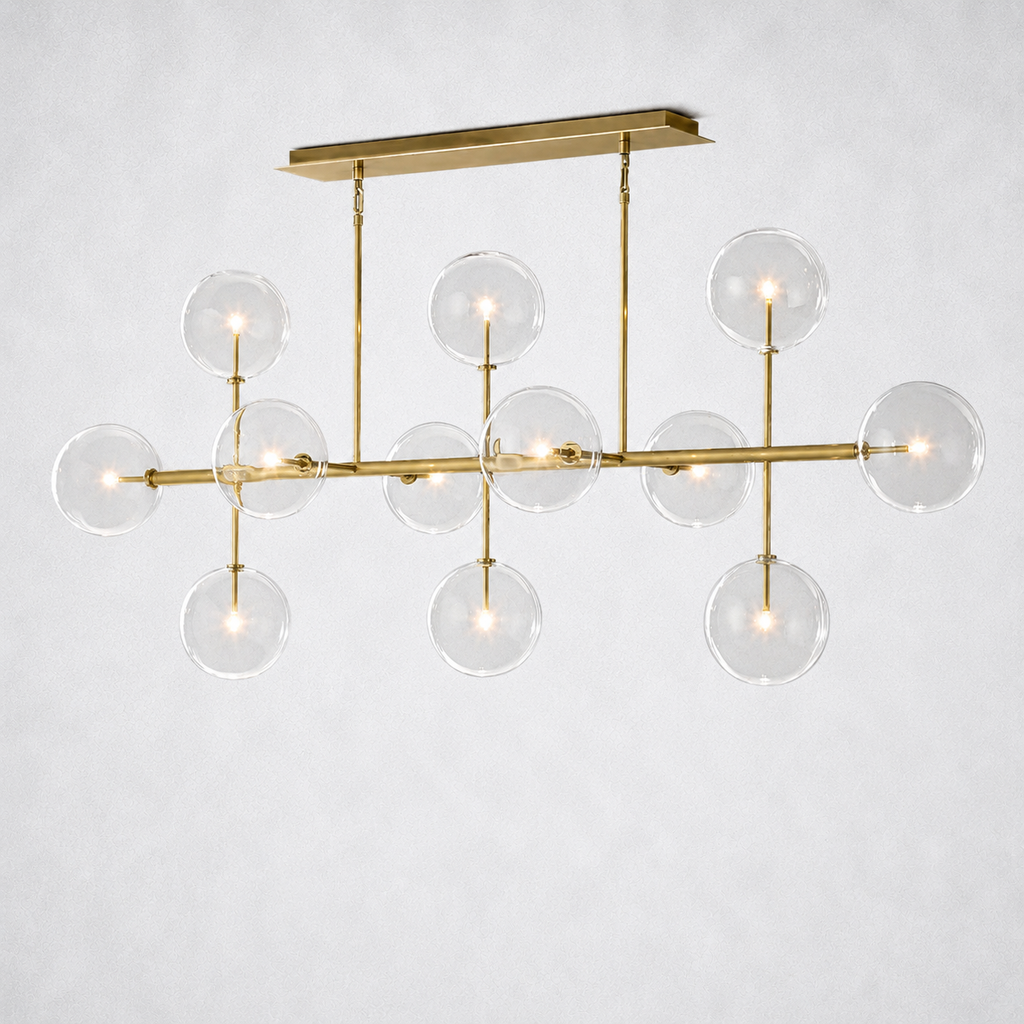 Quintara Glass Globe Linear Chandelier 72''