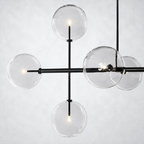 Quintara Glass Globe Linear Chandelier 72''