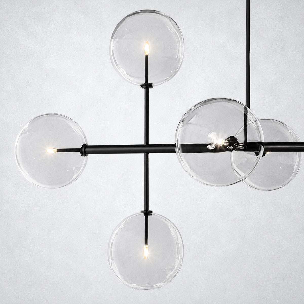 Quintara Glass Globe Linear Chandelier 72''