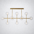 Quintara Glass Globe Linear Chandelier 72''