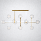 Quintara Glass Globe Linear Chandelier 72''