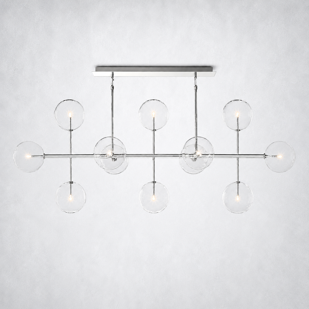 Quintara Glass Globe Linear Chandelier 72''