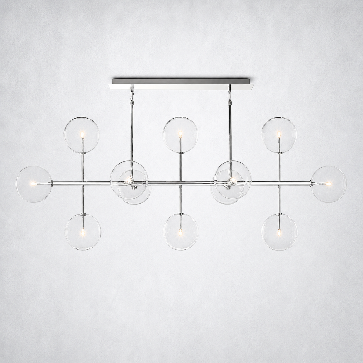 Quintara Glass Globe Linear Chandelier 72''